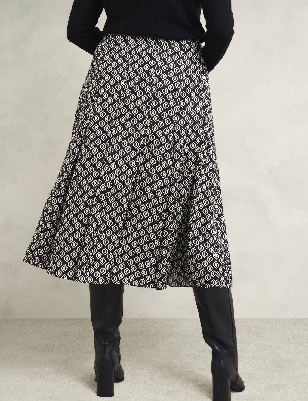 Printed Midi A-Line Skirt 4 of 11