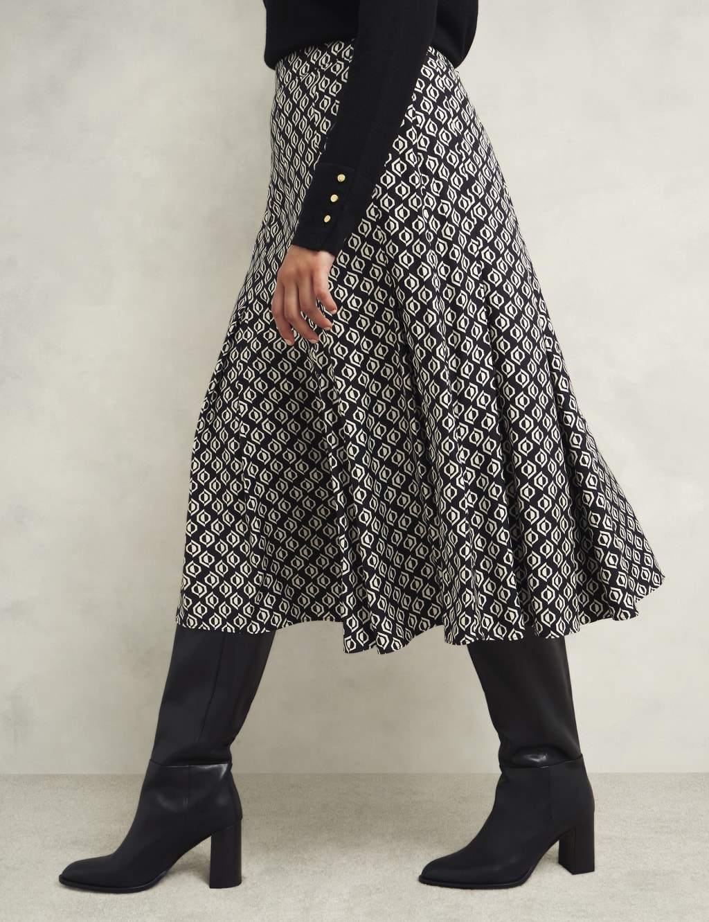 Printed Midi A-Line Skirt 5 of 11
