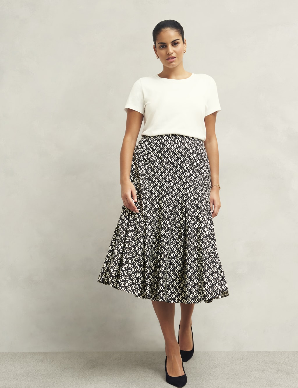 Printed Midi A-Line Skirt 6 of 11