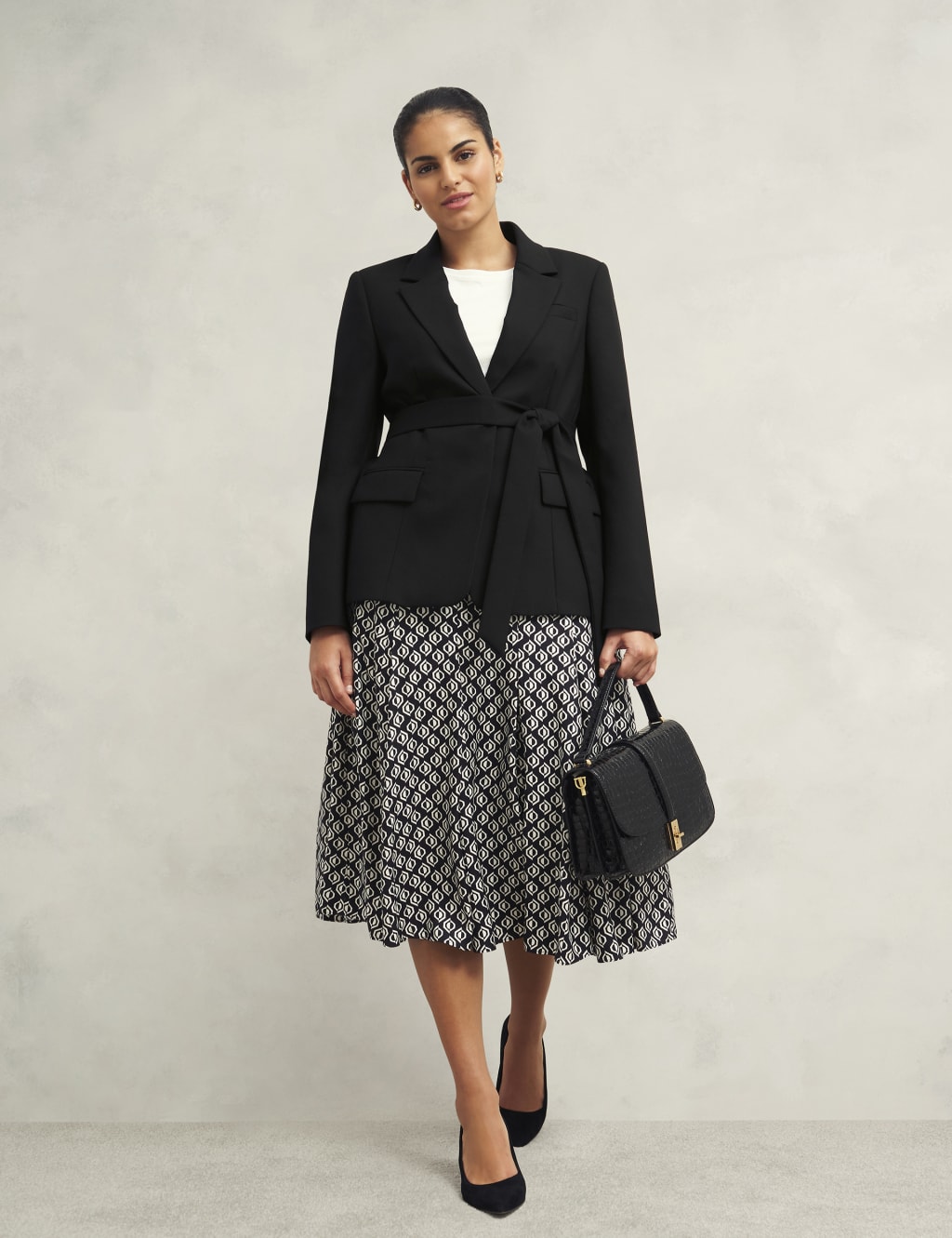 Printed Midi A-Line Skirt 8 of 11