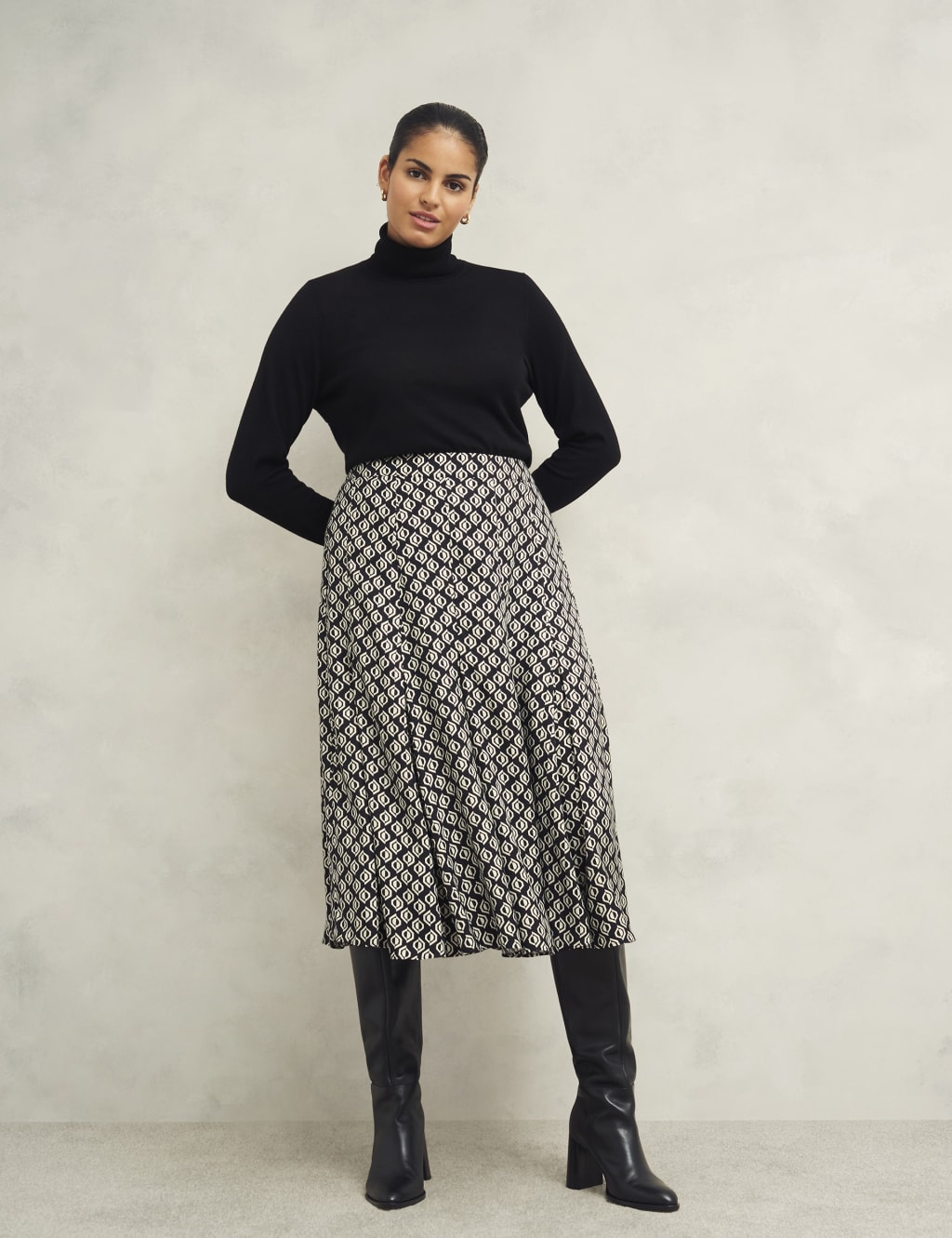 Printed Midi A-Line Skirt 9 of 11