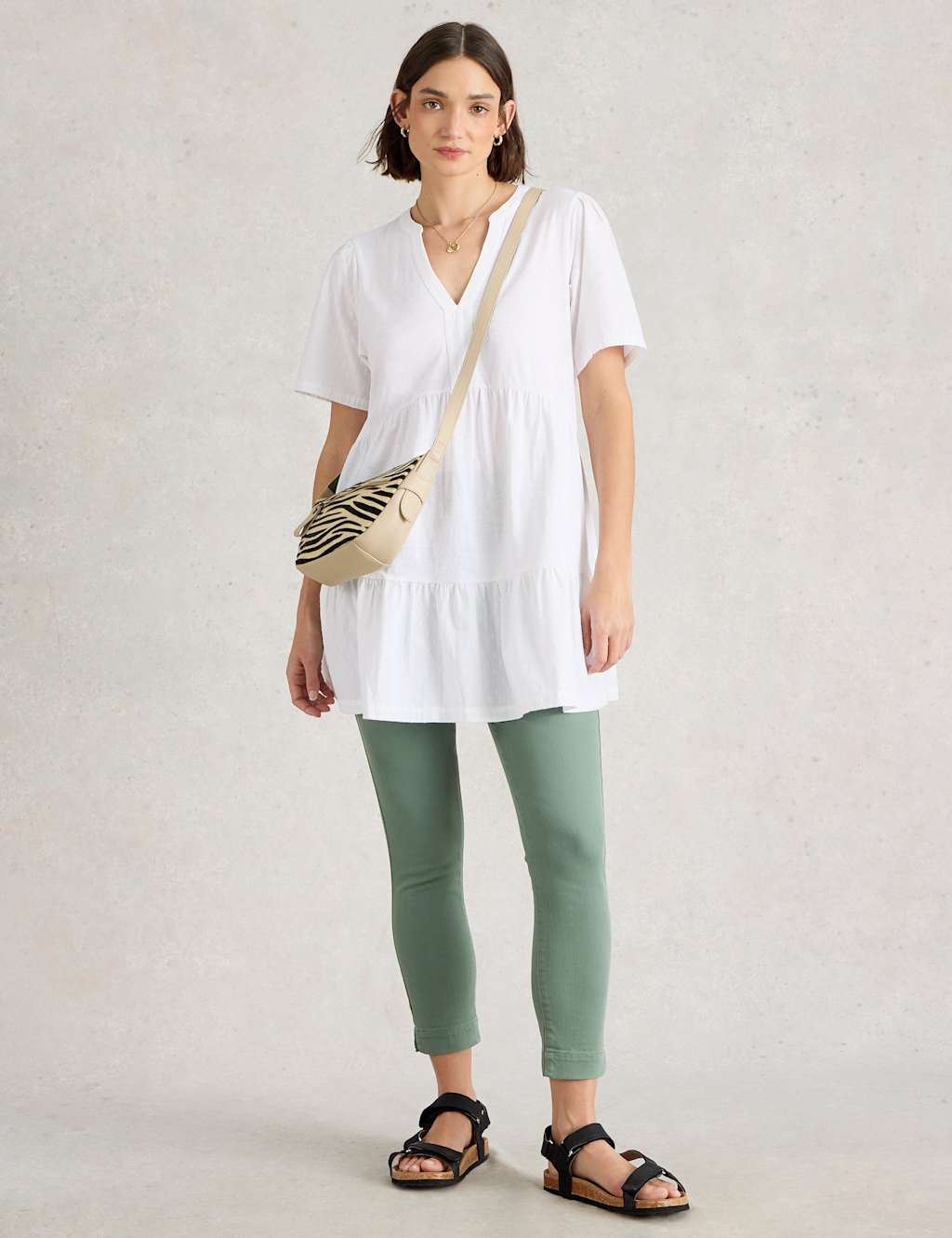 Pure Cotton Notch Neck Tunic 3 of 6