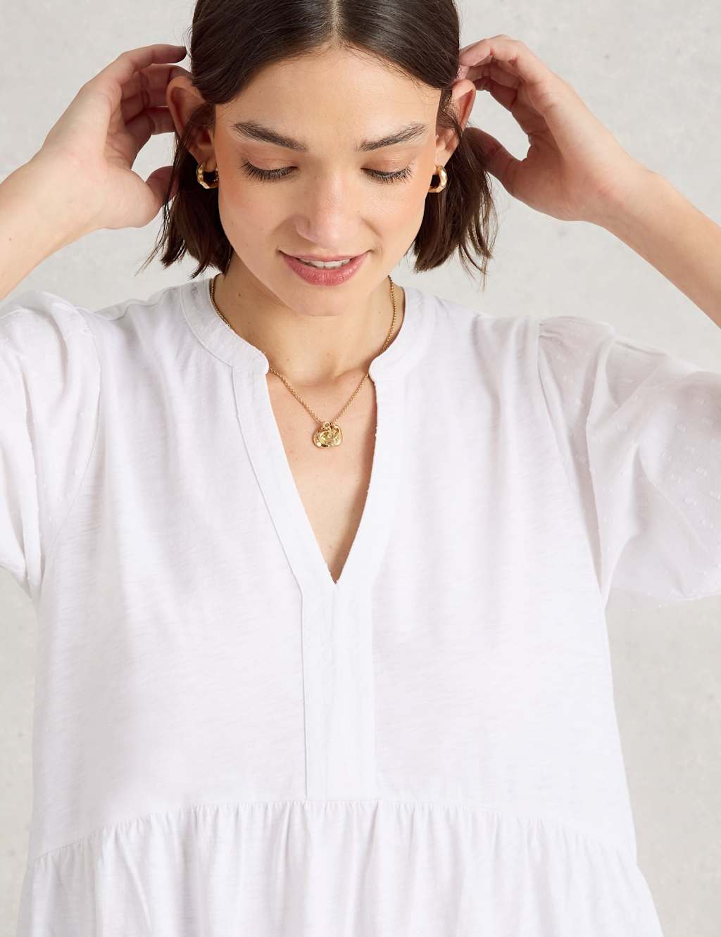 Pure Cotton Notch Neck Tunic 5 of 6