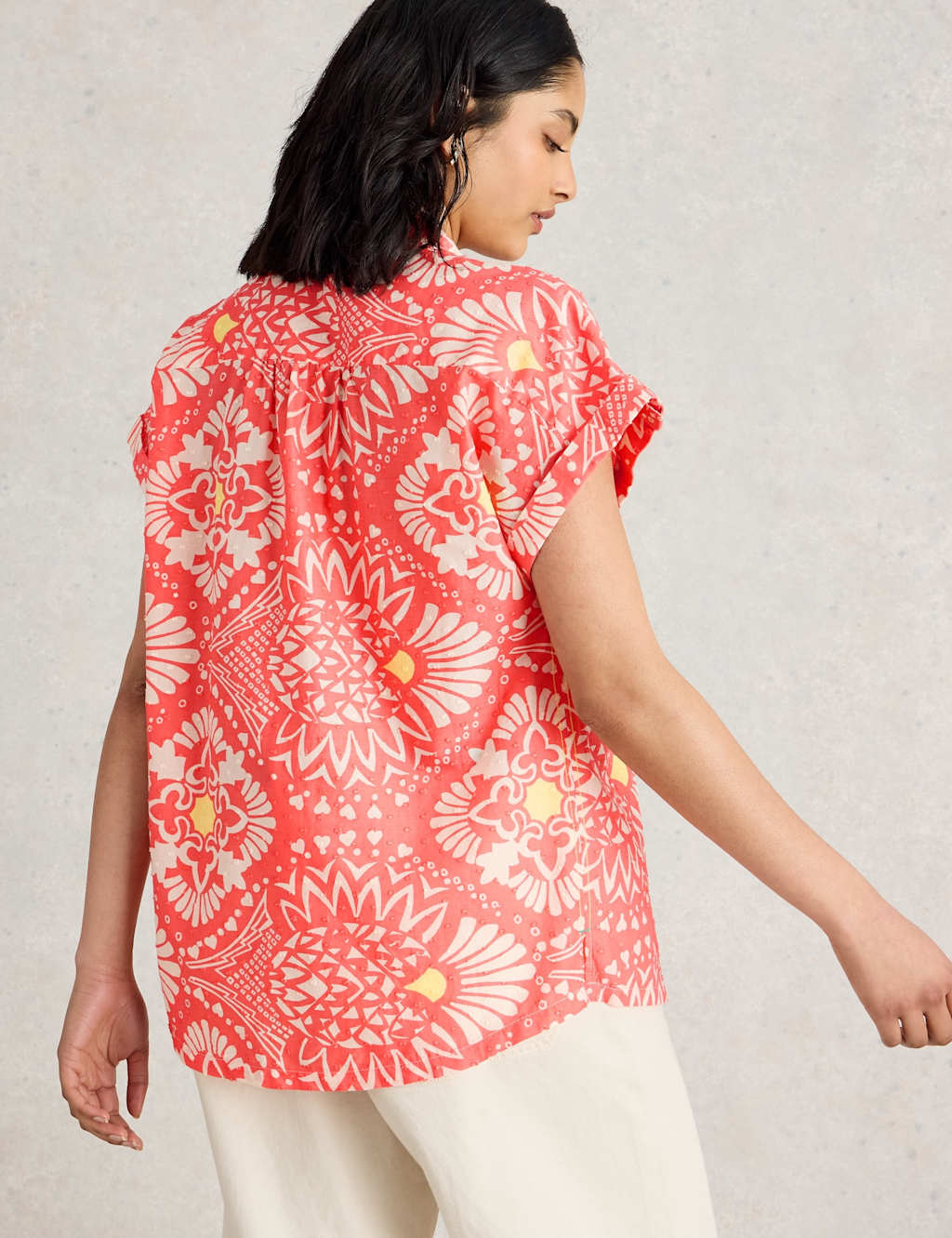 Pure Cotton Printed Button Through Shirt 4 of 6