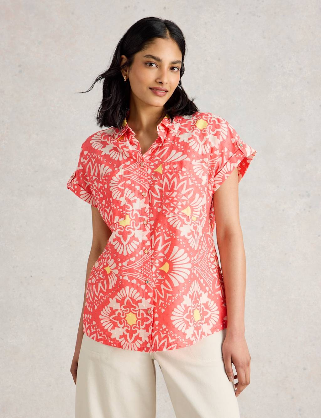 Pure Cotton Printed Button Through Shirt 5 of 6