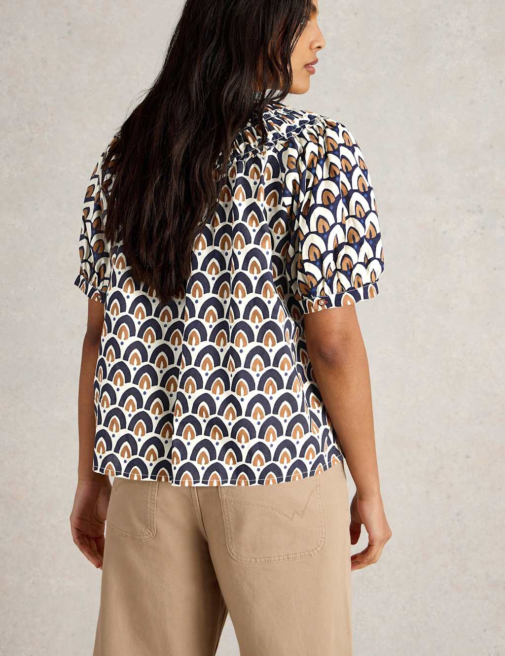 Pure Cotton Printed Notch Neck Top 4 of 6