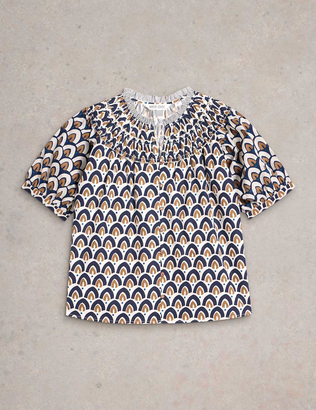 Pure Cotton Printed Notch Neck Top 2 of 6