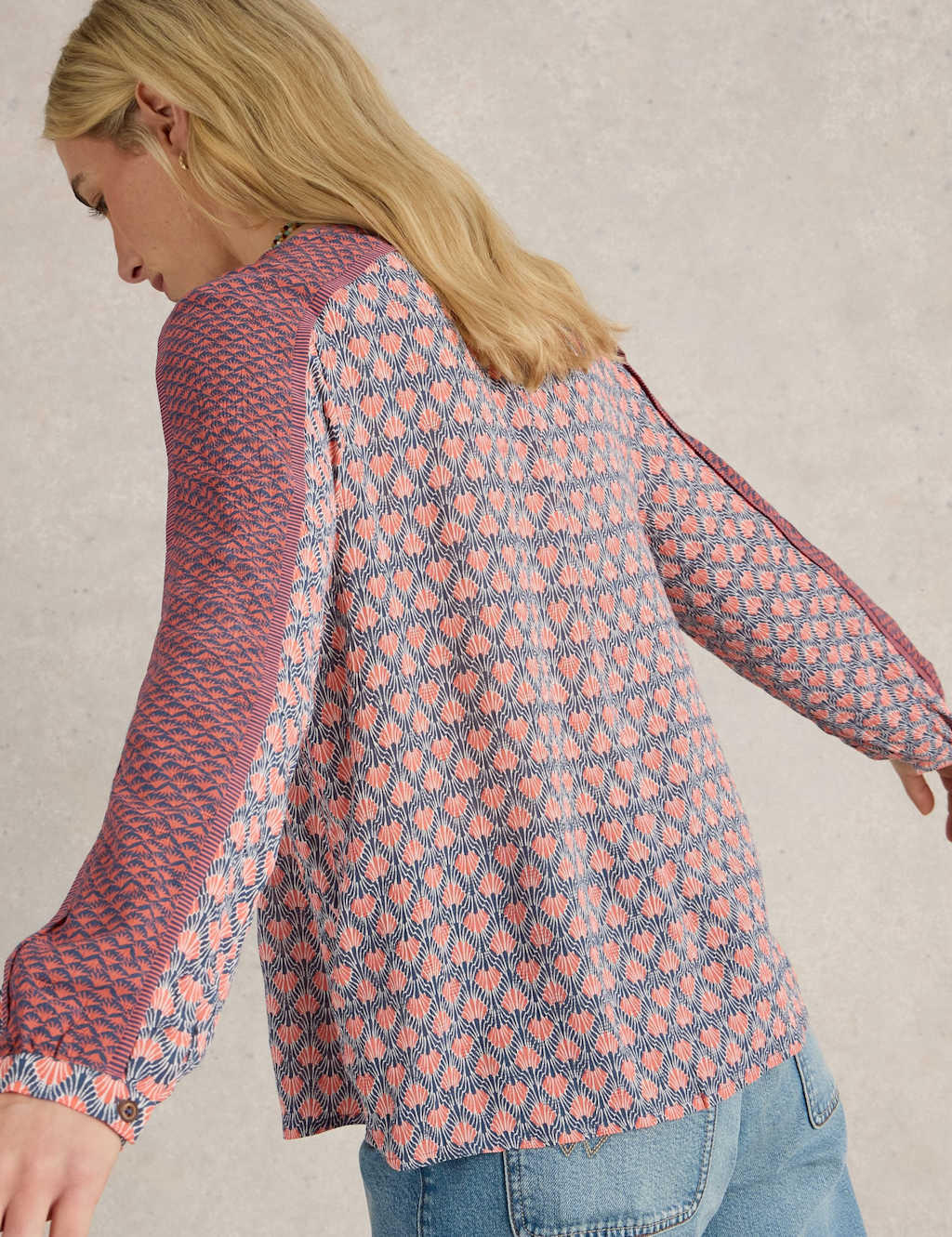 Printed Notch Neck Top 4 of 6