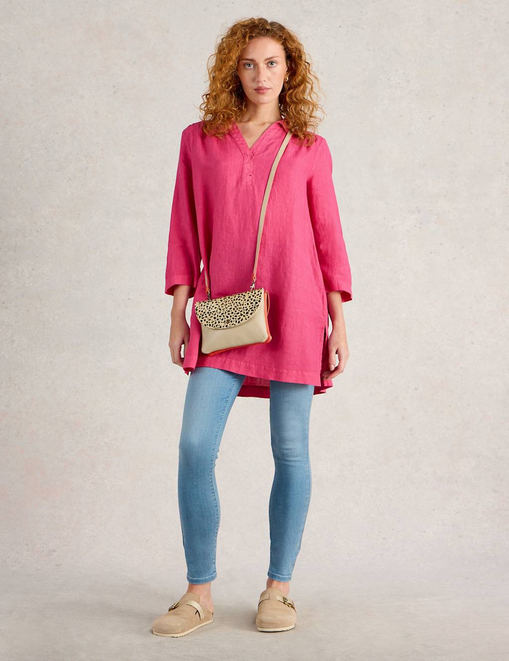 Pure Linen Collared V-Neck Tunic 3 of 6