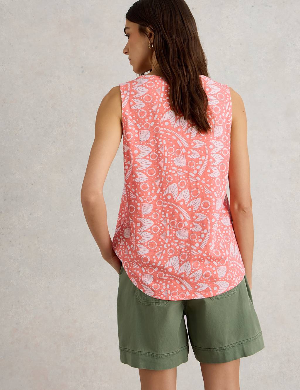 Pure Cotton Printed Notch Neck Vest 3 of 4
