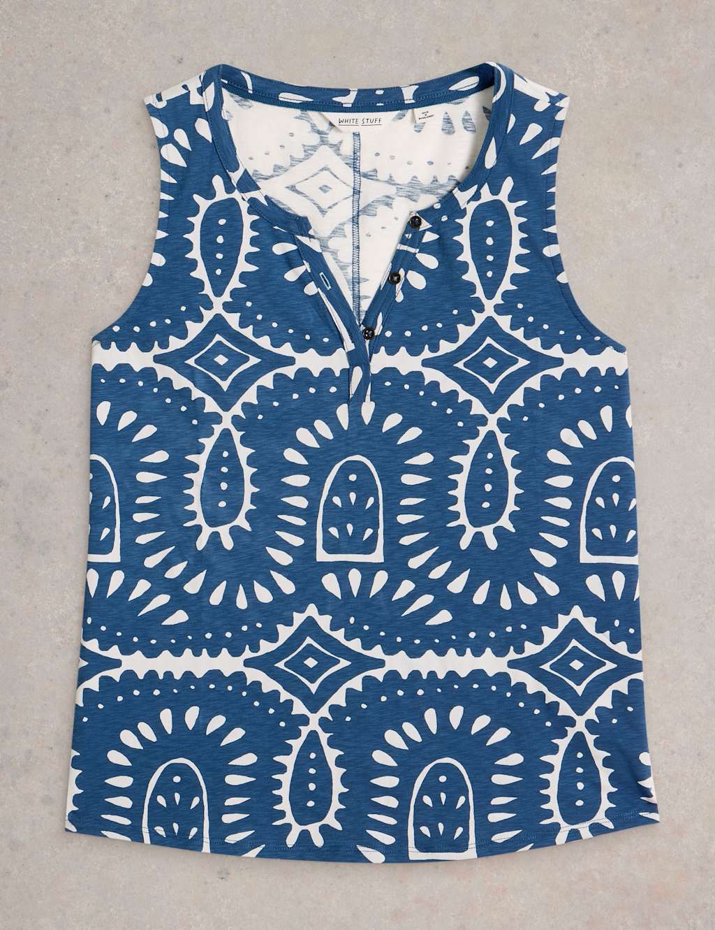 Pure Cotton Printed Notch Neck Vest 2 of 6