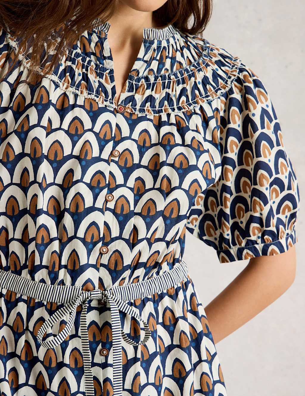 Pure Cotton Printed Midaxi Tiered Dress 4 of 6