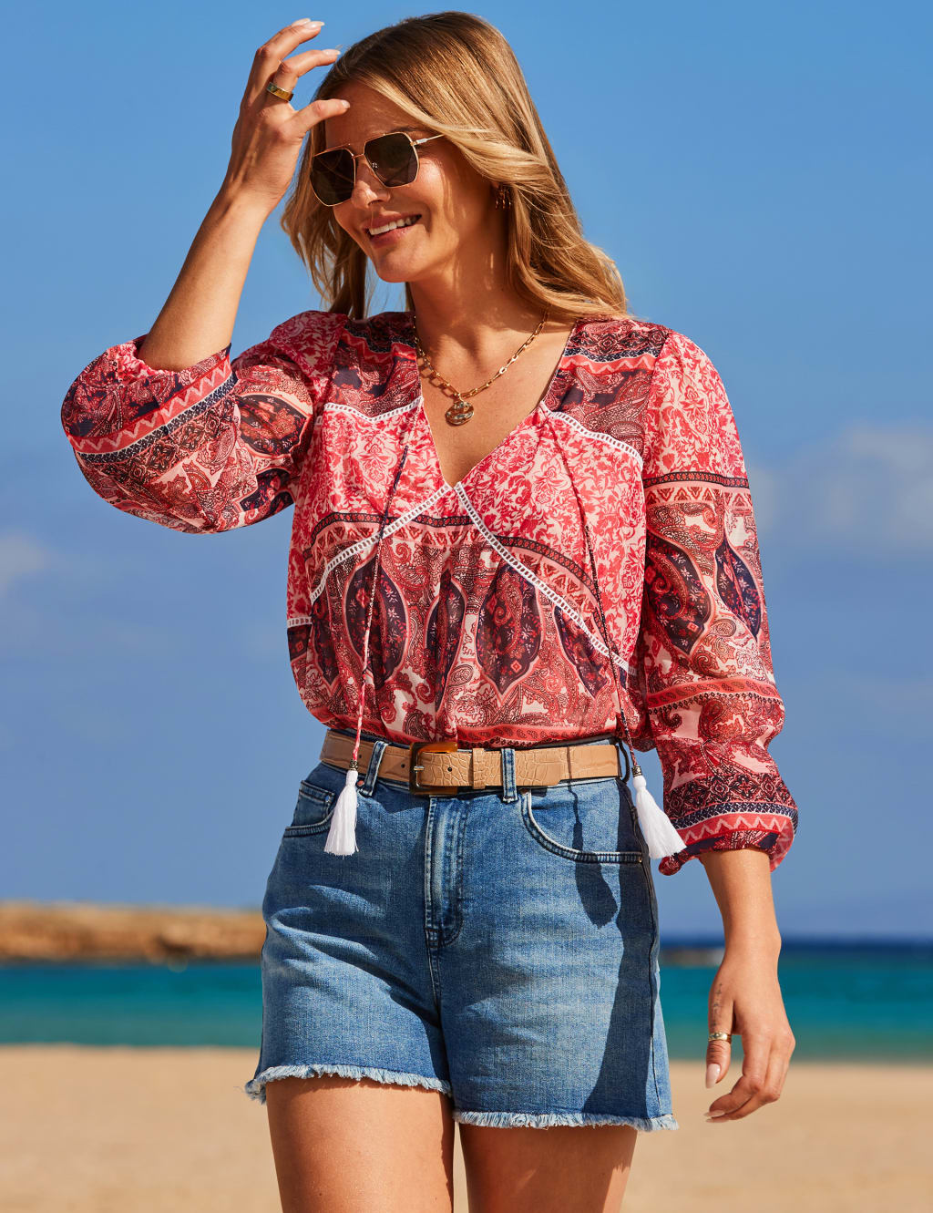 予約販売】Hope / deres thomas maison cotton drape blouse