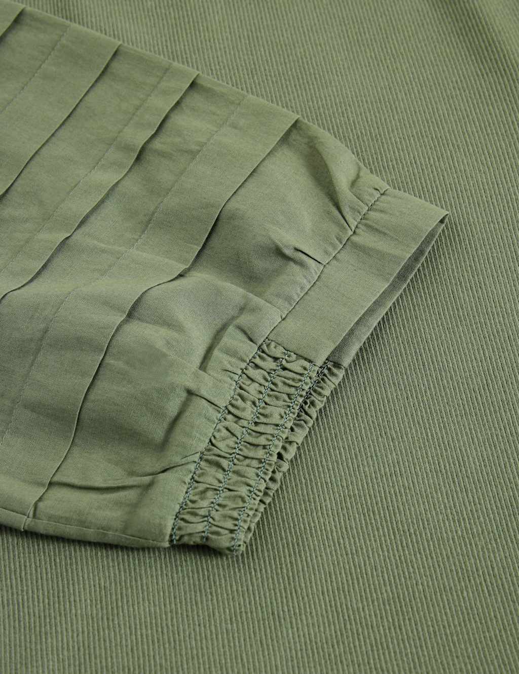 Cotton Rich Round Neck Midaxi Waisted Dress 2 of 2