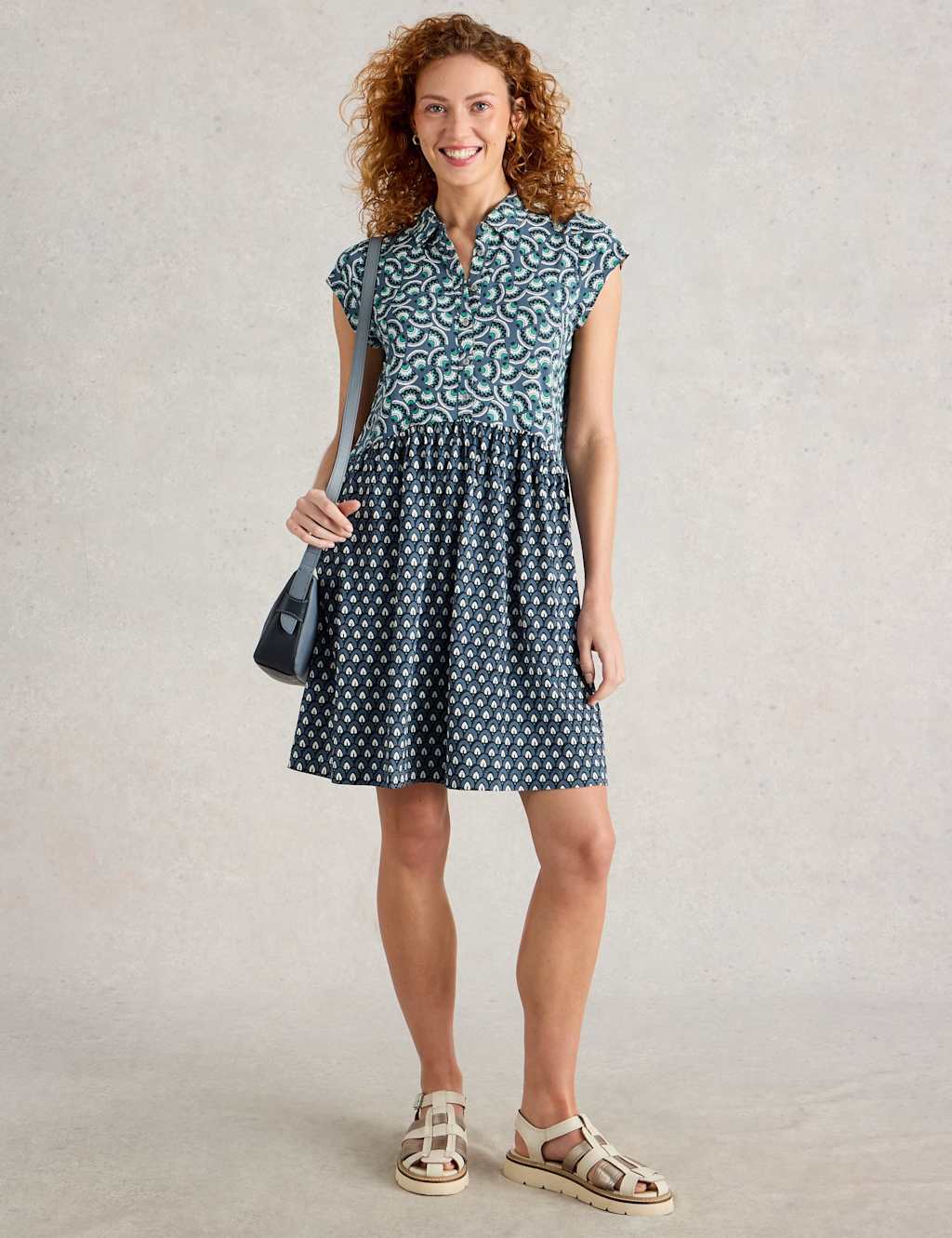 Jersey Printed Relaxed Shirt Dress 2 of 2