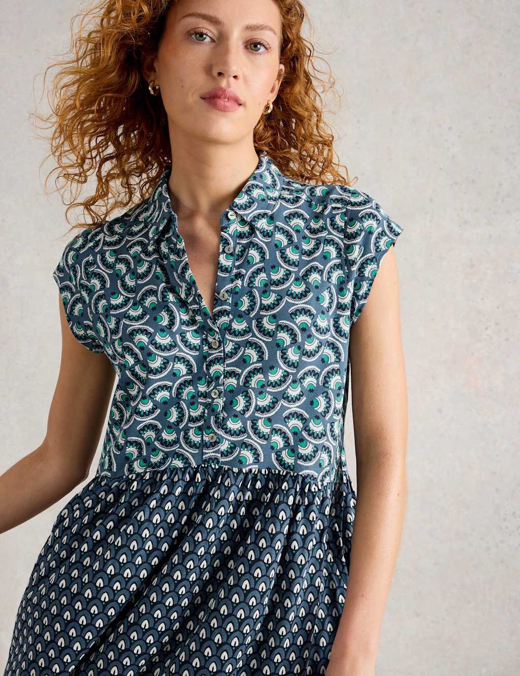 Jersey Printed Relaxed Shirt Dress 5 of 6
