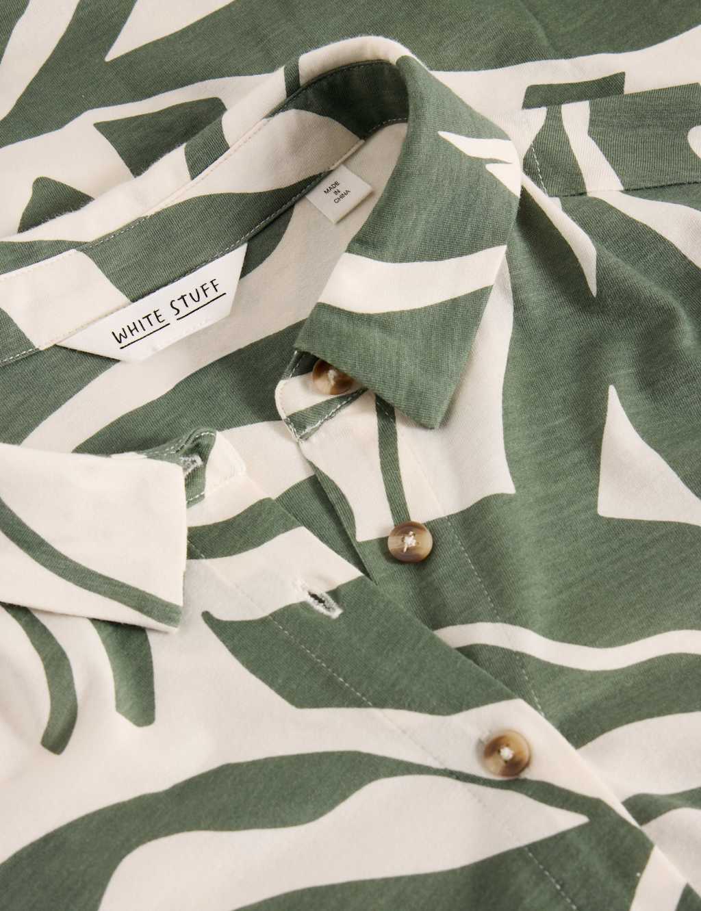 Jersey Printed Knee-Length Shirt Dress 6 of 6