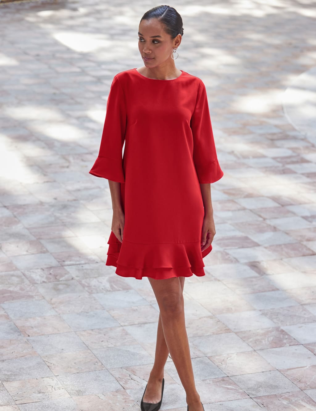 Ruffle Hem Shift Dress 4 of 5