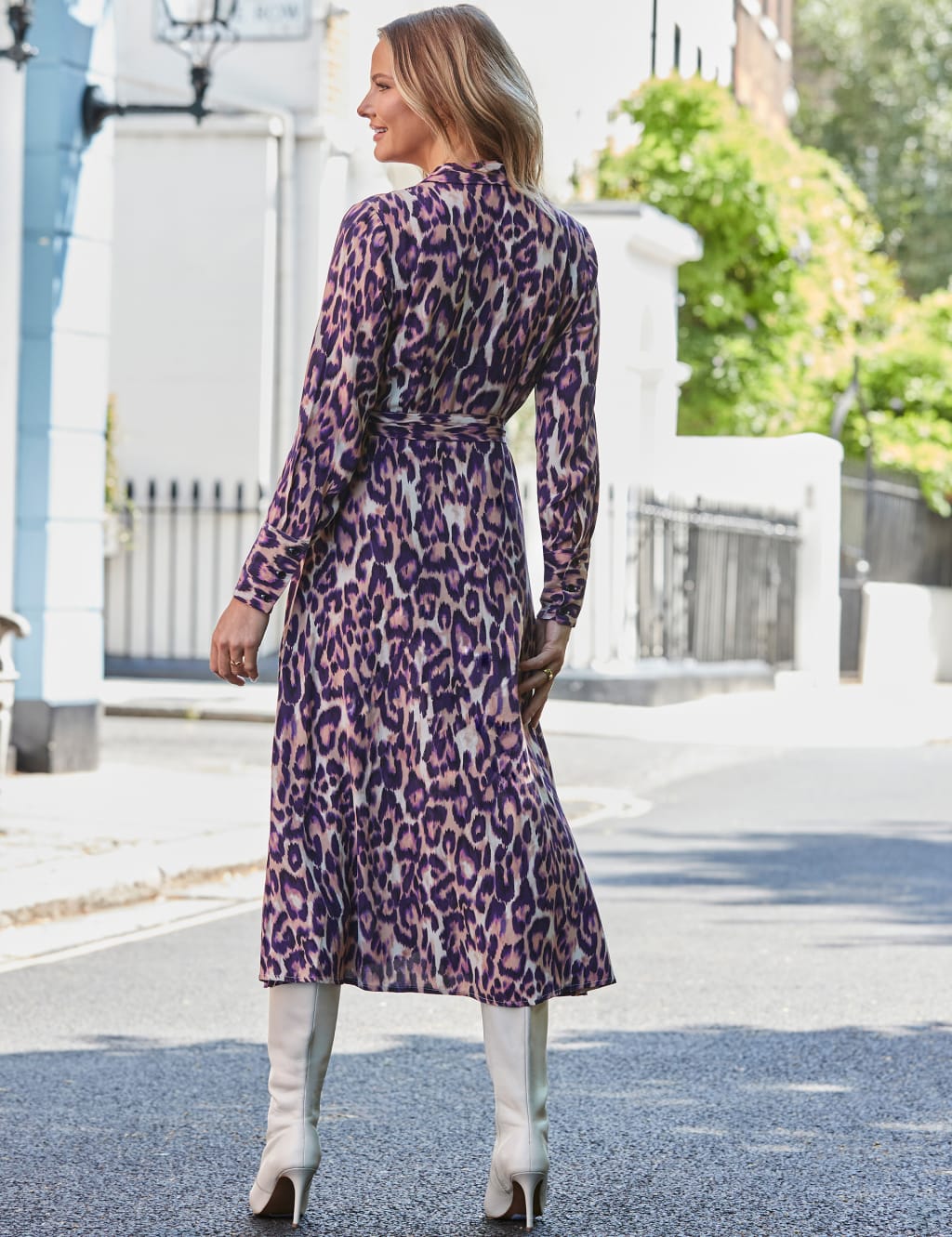 Animal print midi dress marks and spencer sales