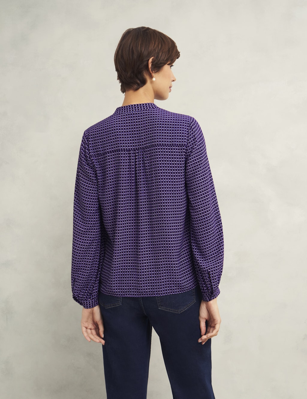 Geometric V-Neck Blouse 4 of 10