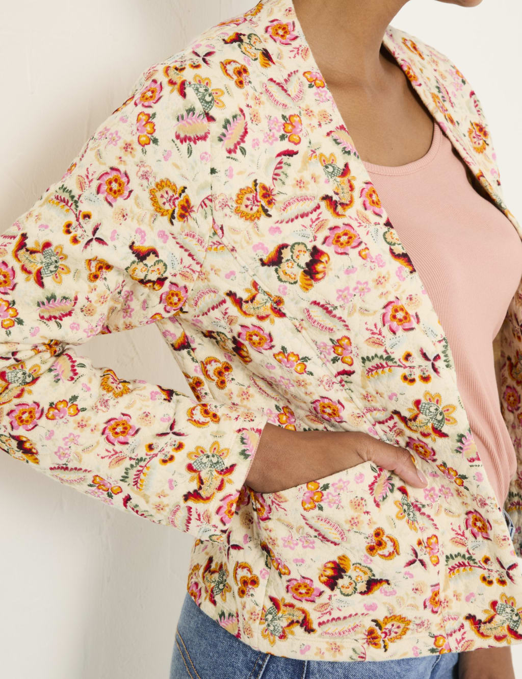 Pure Cotton Floral Quilted Jacket 4 of 5