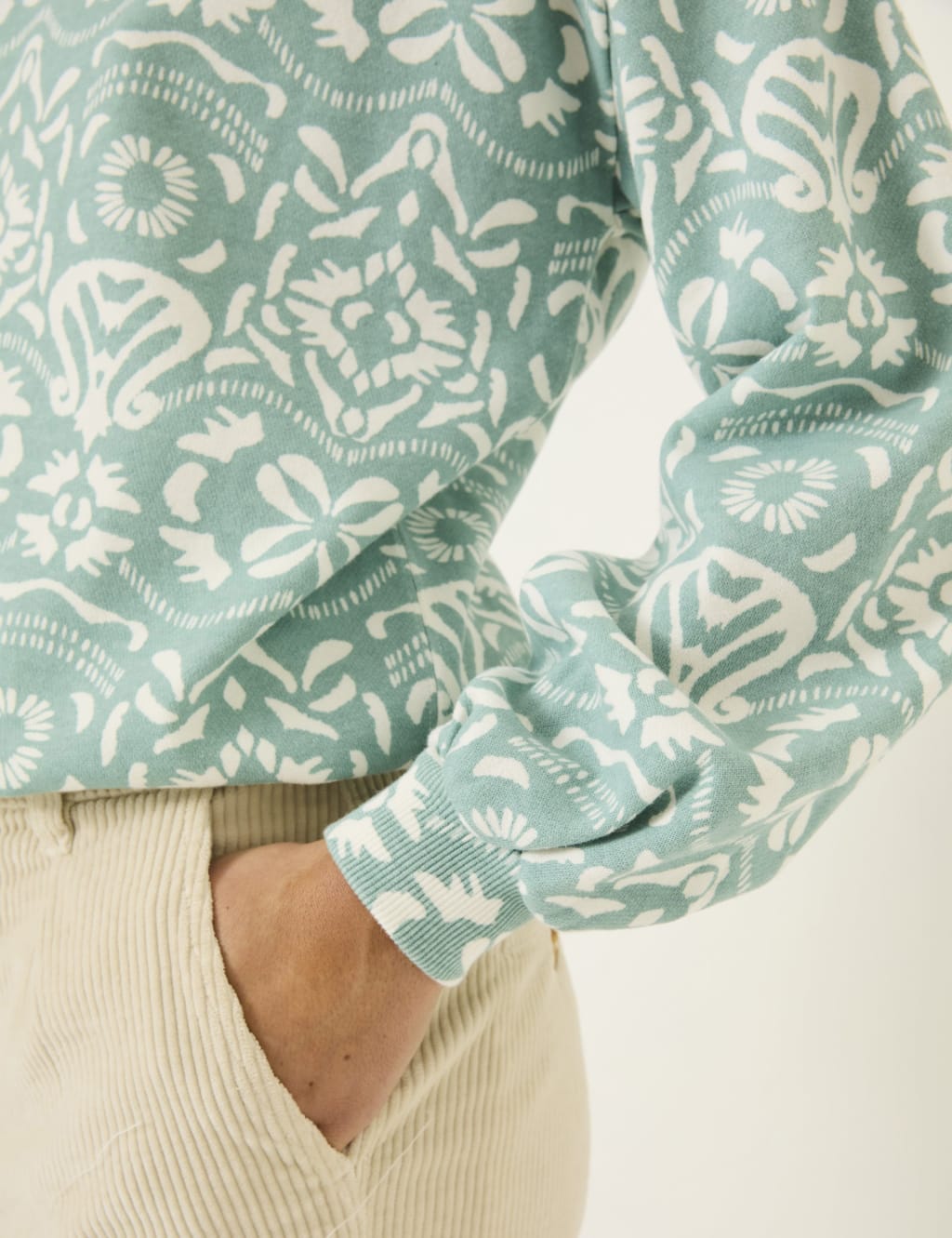 Cotton Rich Printed Sweatshirt 4 of 5