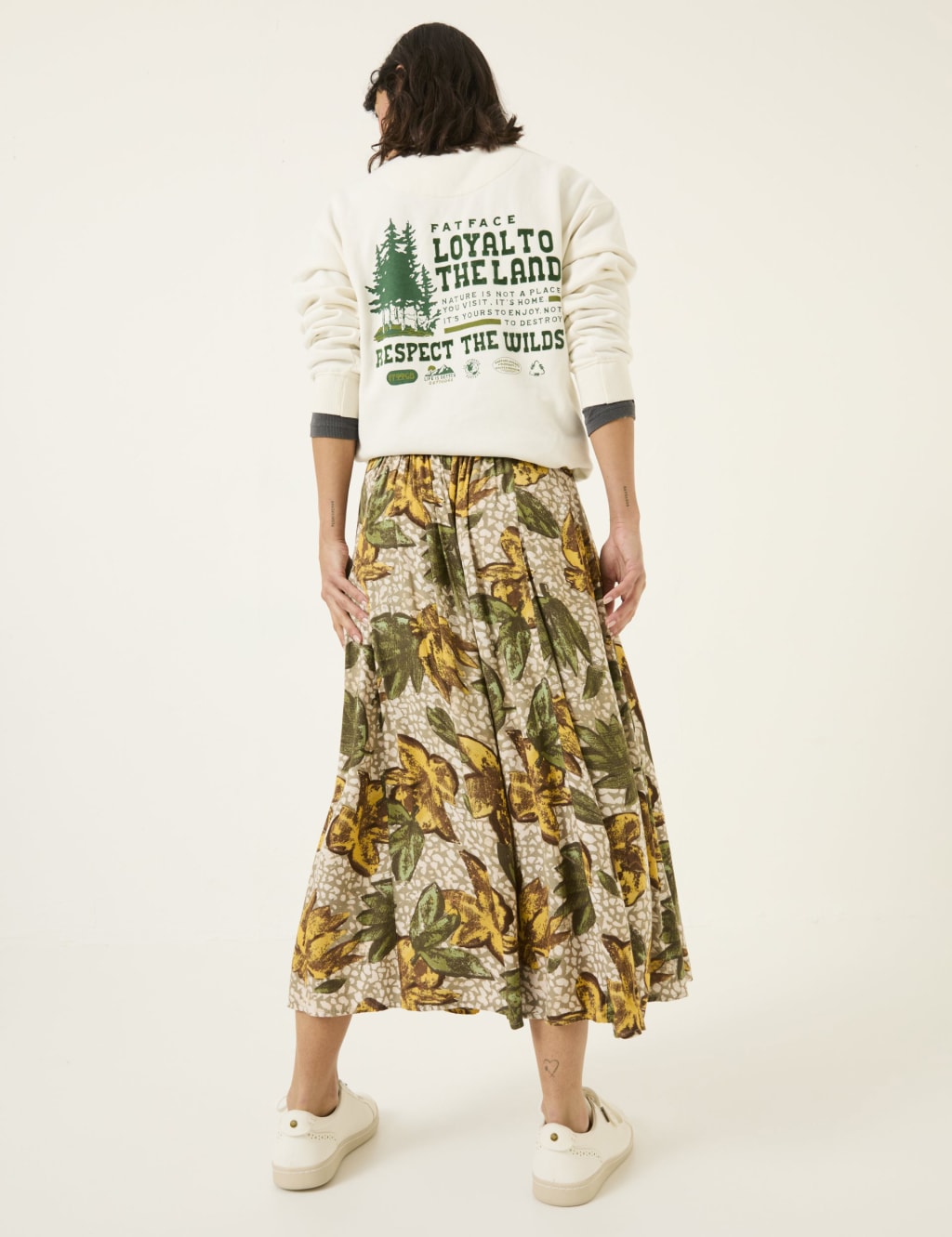 Printed Midi Wrap Skirt 4 of 5