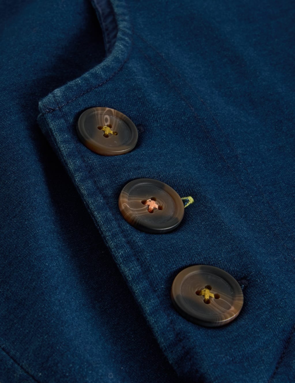 Jersey Denim V-Neck Mini Shift Dress 6 of 6