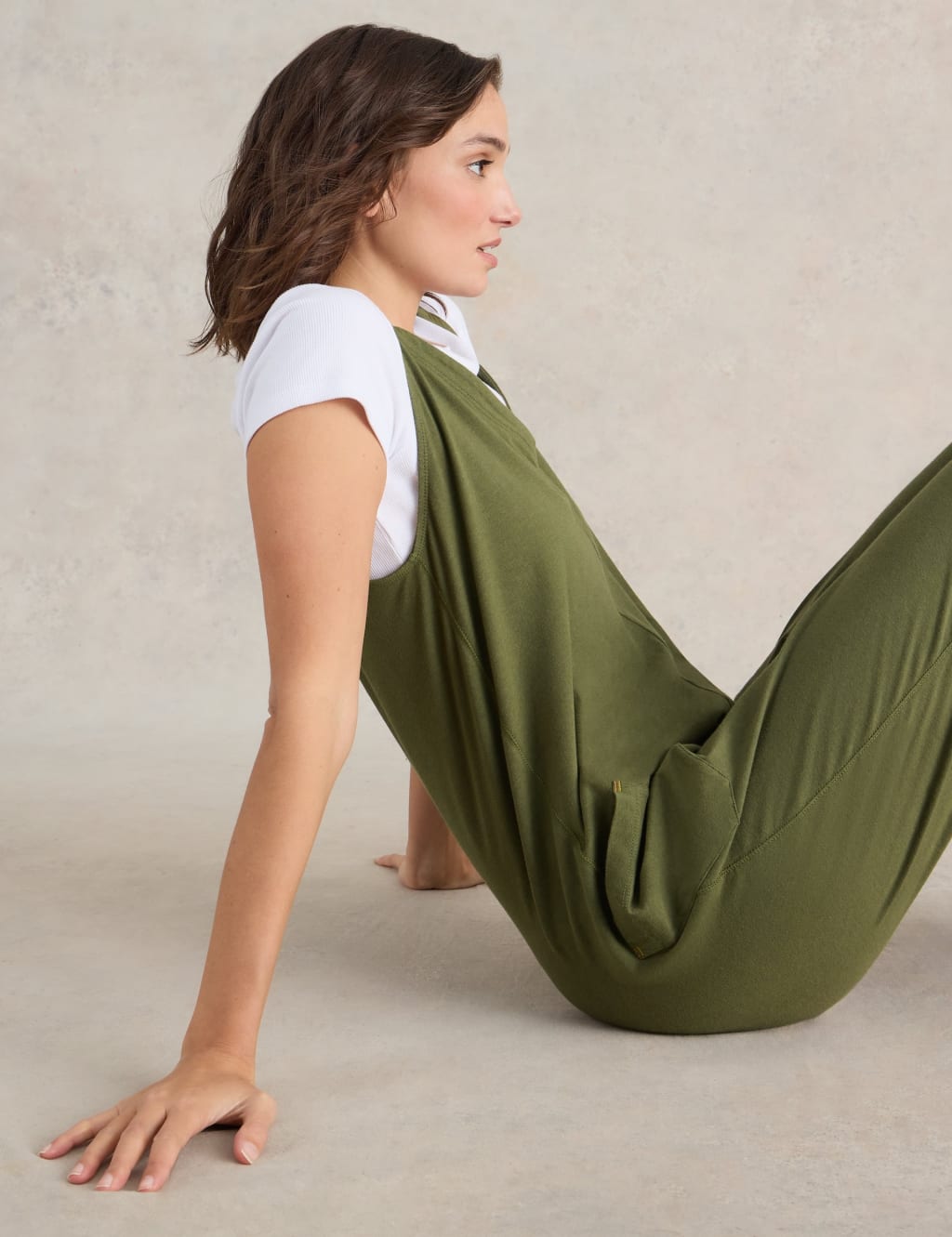 Cotton Rich Jersey Cropped Jumpsuit 5 of 6