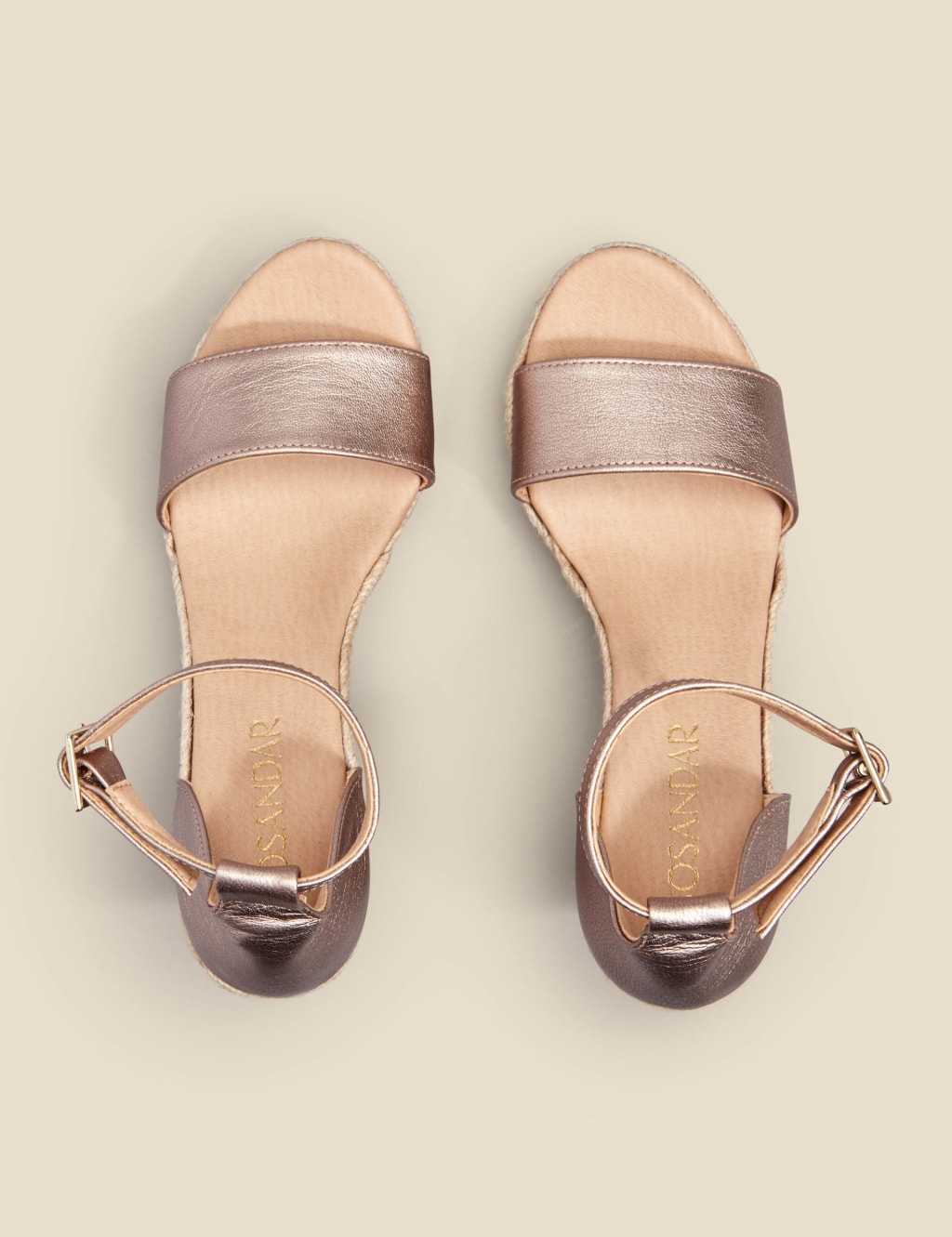 Leather Ankle Strap Wedge Espadrilles 5 of 5