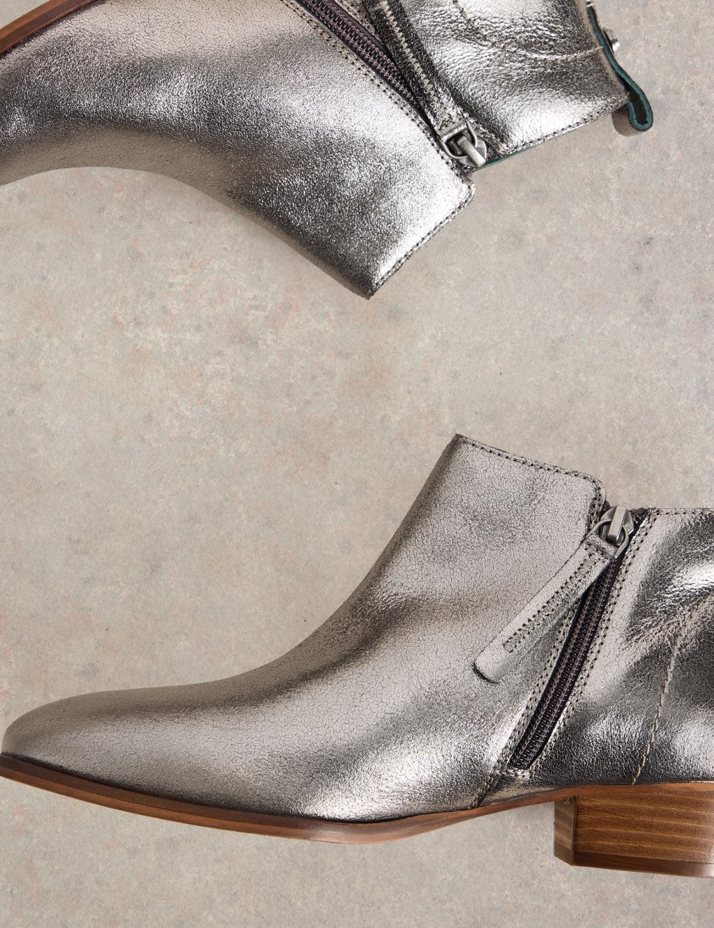 Leather Block Heel Ankle Boots 4 of 4
