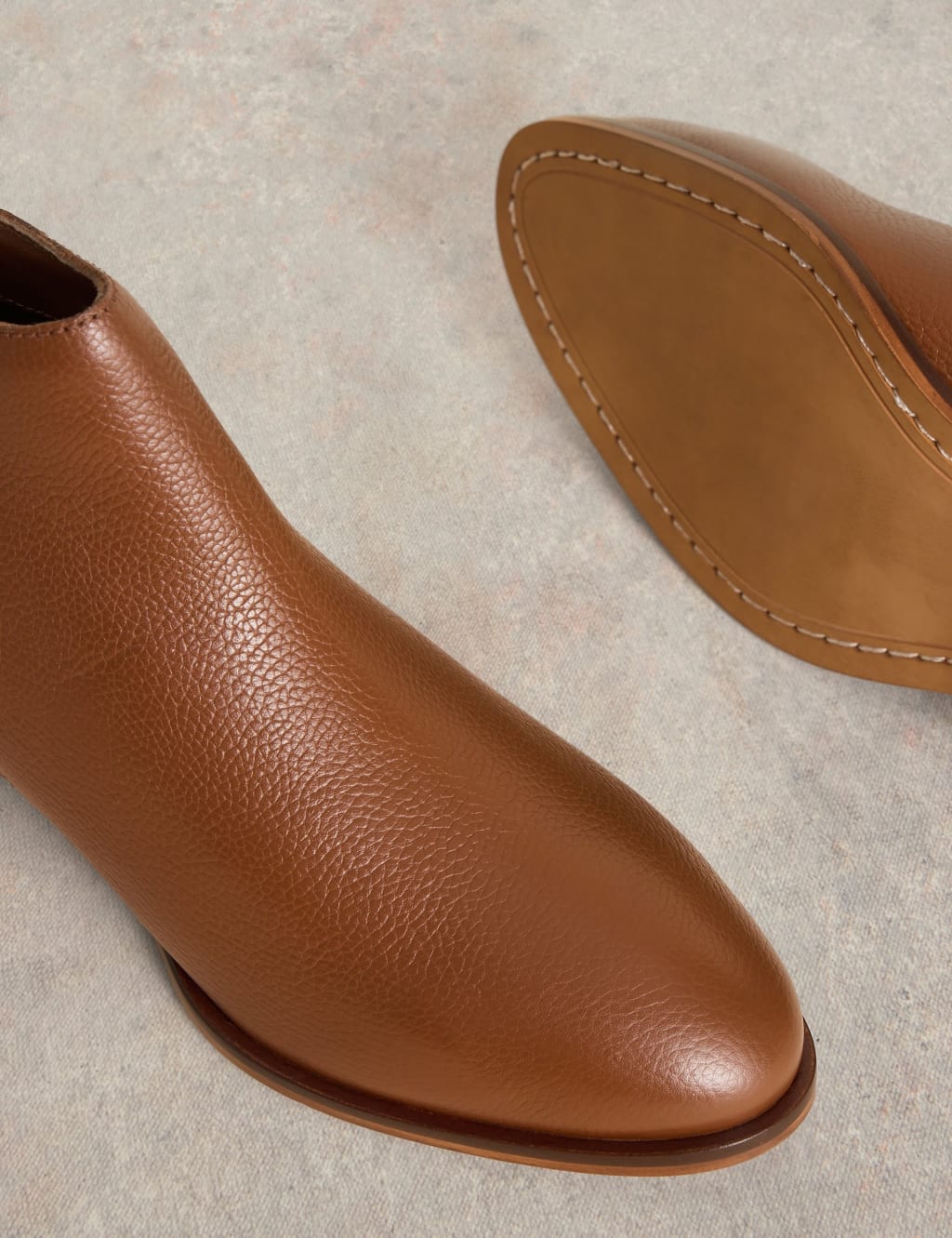 Leather Block Heel Ankle Boots 4 of 4