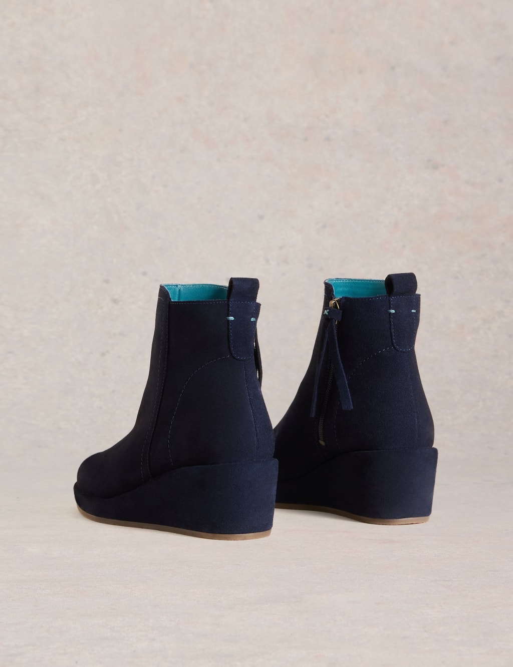 White stuff wedge boots on sale