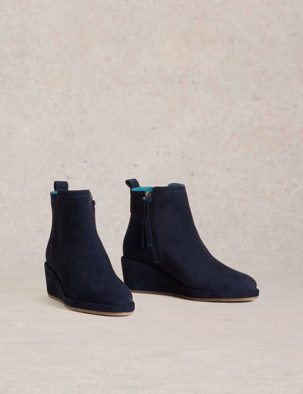 White stuff wedge boots on sale