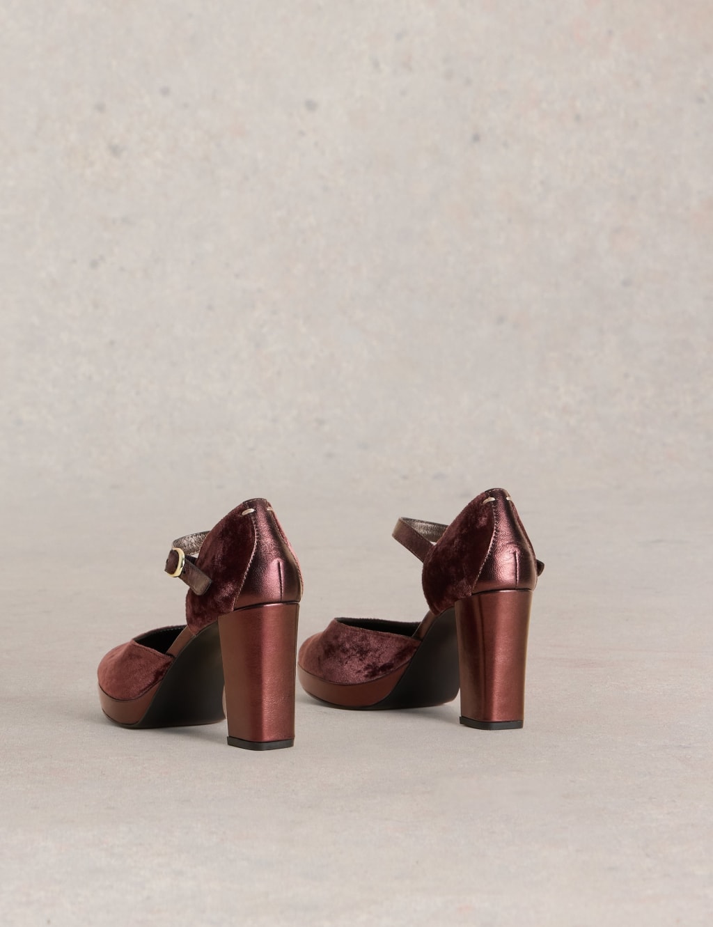 Pink velvet platform heels 2025