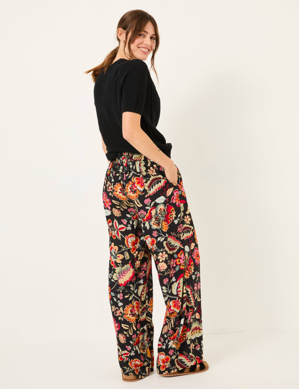 Floral Wide Leg Trousers 4 of 5