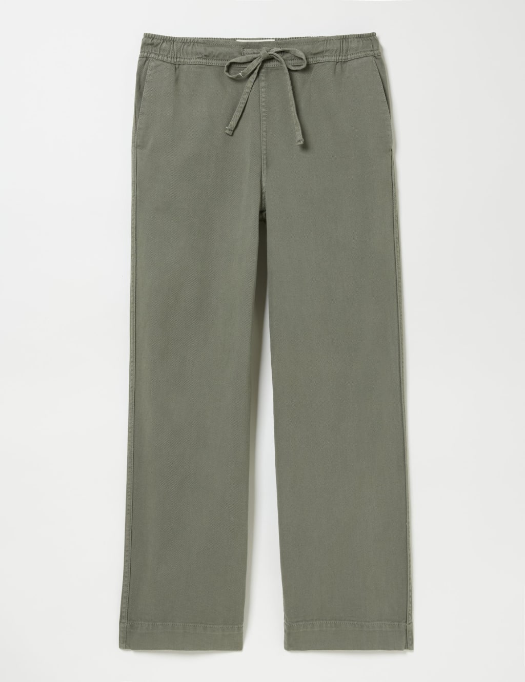 Pure Cotton Drawstring Wide Leg Trousers 2 of 5
