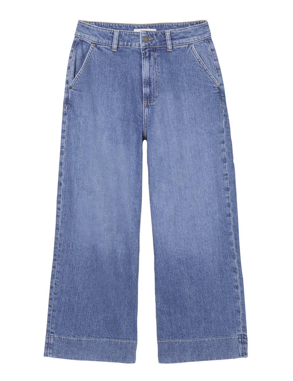 Mid Rise Wide Leg Cropped Jeans 2 of 6
