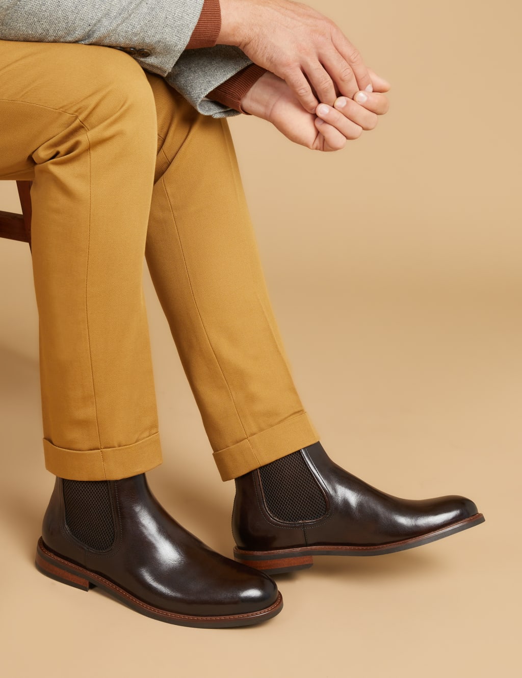 Leather Slip-On Chelsea Boots 1 of 7