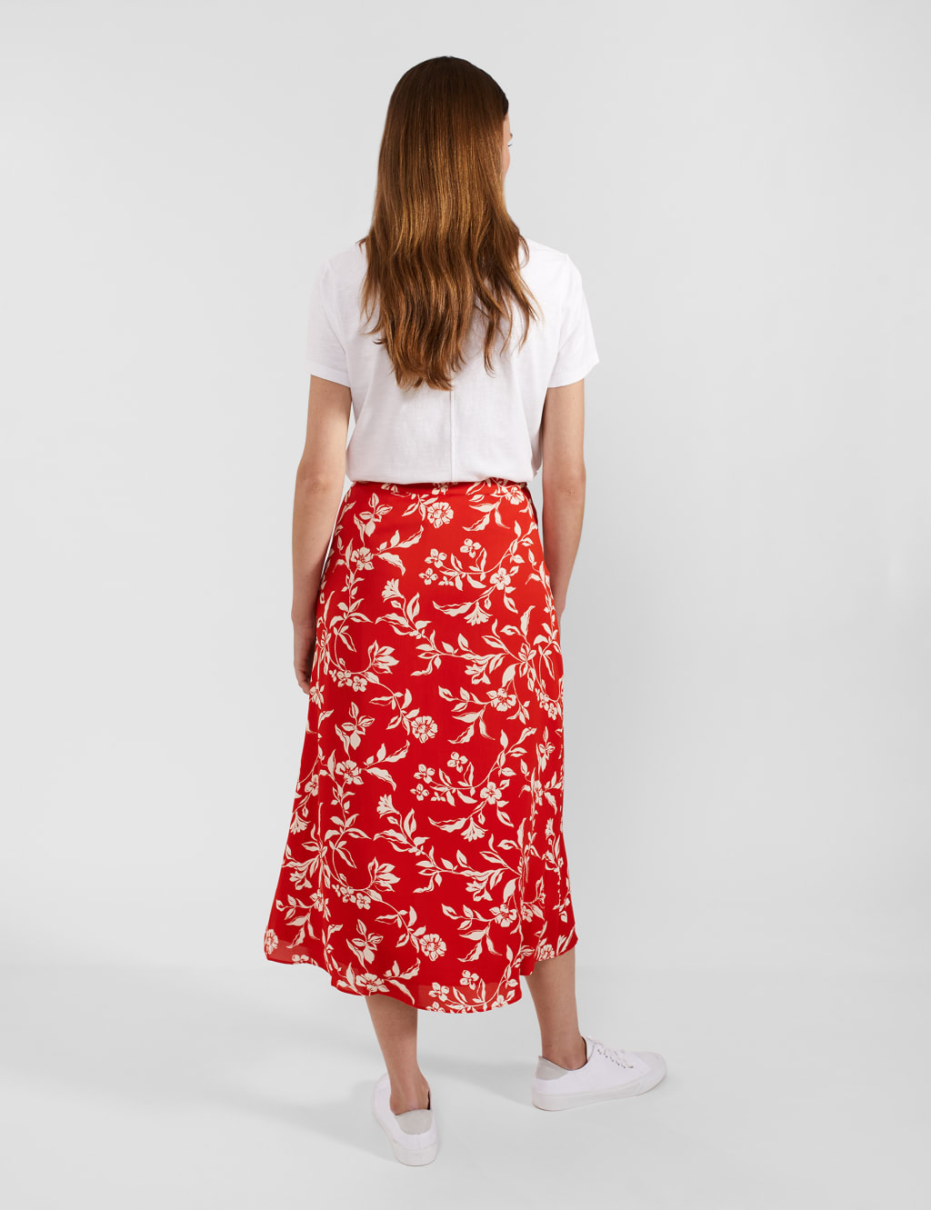 Floral Side Split A Line Midi Skirt HOBBS M S