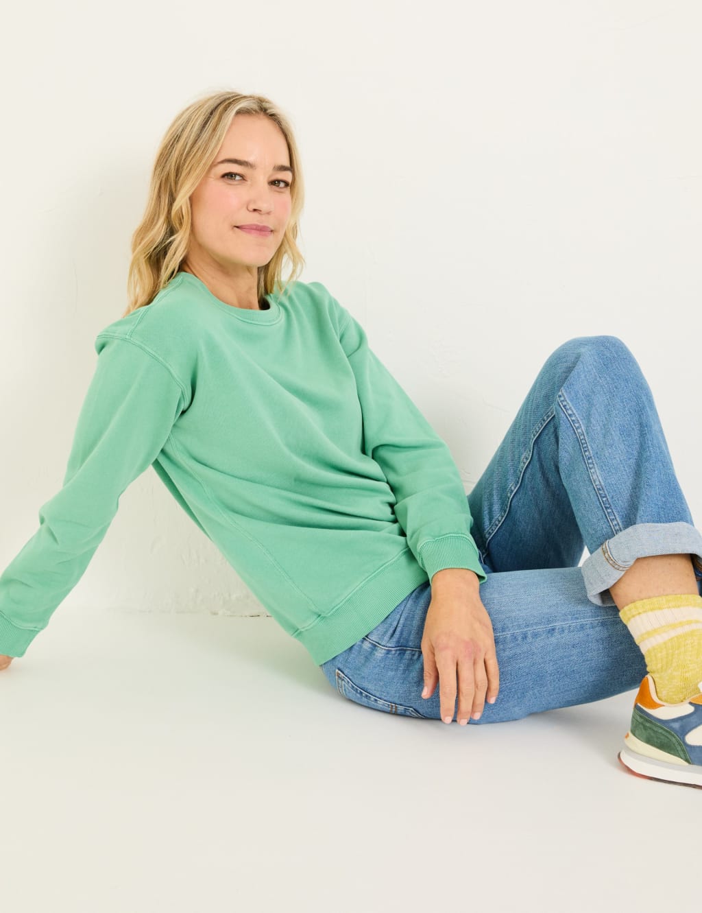 Pure Cotton Crew Neck Jumper 5 of 5