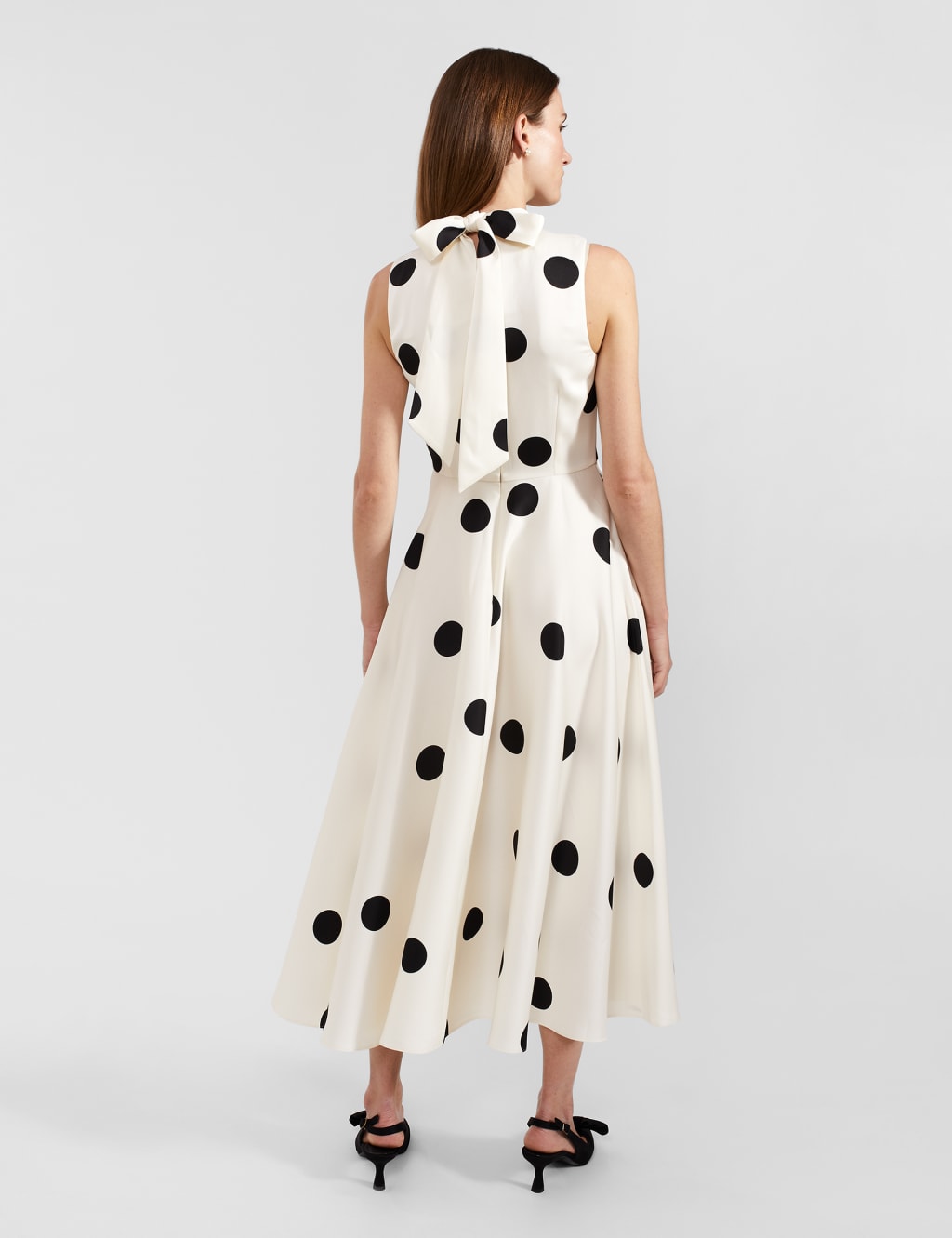 Polka dot high neck top on sale