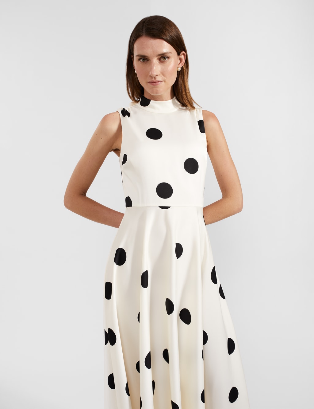 Polka dot high neck top discount