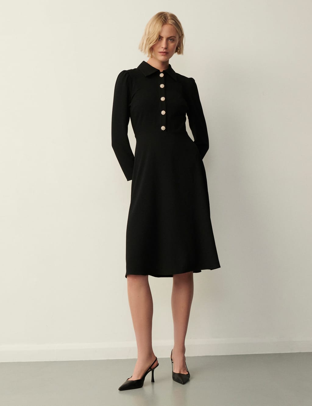 Button Front Midi Shirt Dress Finery London M S