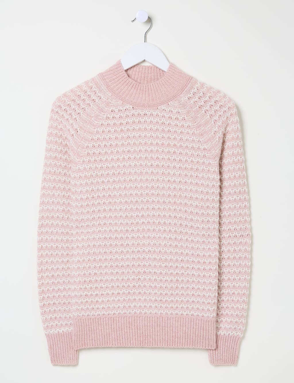 Cotton Rich Textured Striped Jumper 2 of 5