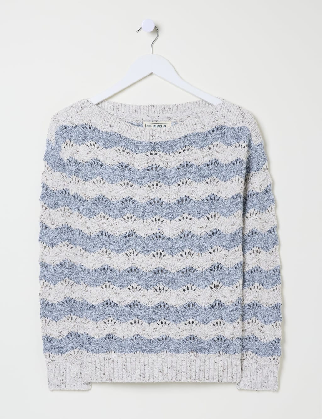 Pointelle Striped Slash Neck Jumper 2 of 5
