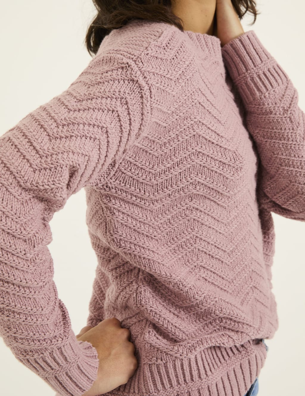 Cotton Blend Textured Jumper 4 of 5