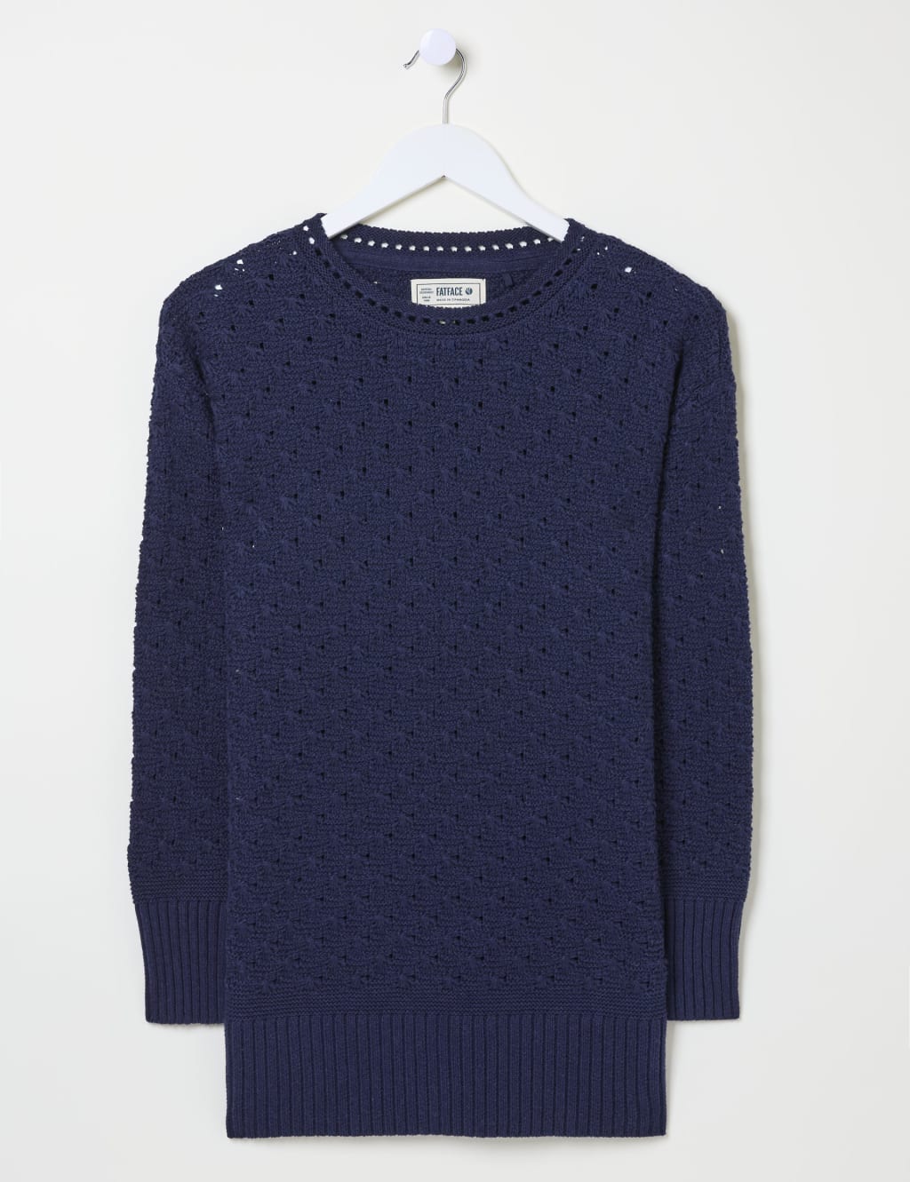 Pure Cotton Textured Crew Neck Jumper 2 of 5