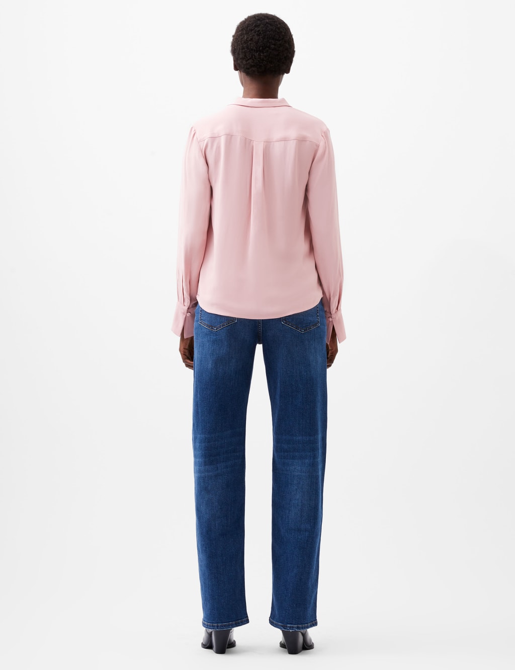 Crepe Collared Pintuck Shirt 4 of 4