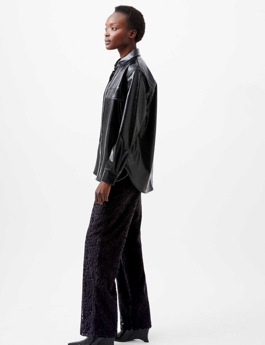 Faux Leather Overshirt 4 of 4